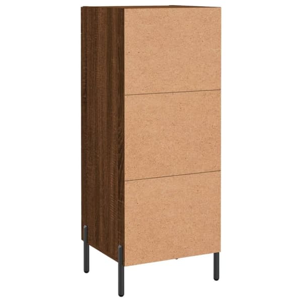 vidaXL Skjenk brun eik 34,5x34x90 cm konstruert tre