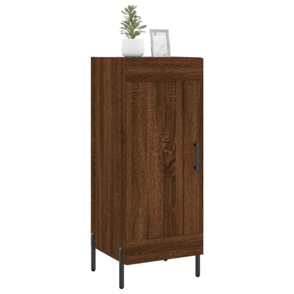 vidaXL Skjenk brun eik 34,5x34x90 cm konstruert tre