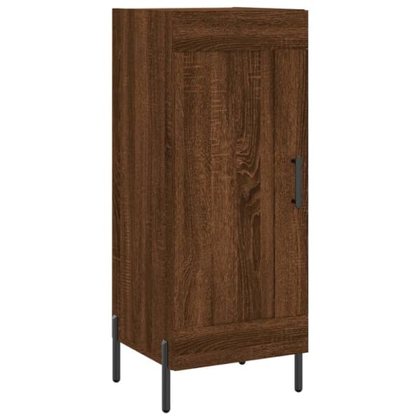 vidaXL Skjenk brun eik 34,5x34x90 cm konstruert tre