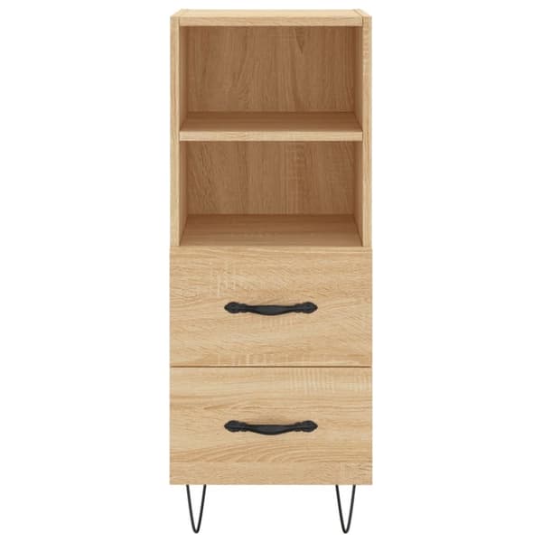 vidaXL skænk 34,5x34x90 cm konstrueret træ sonoma-eg