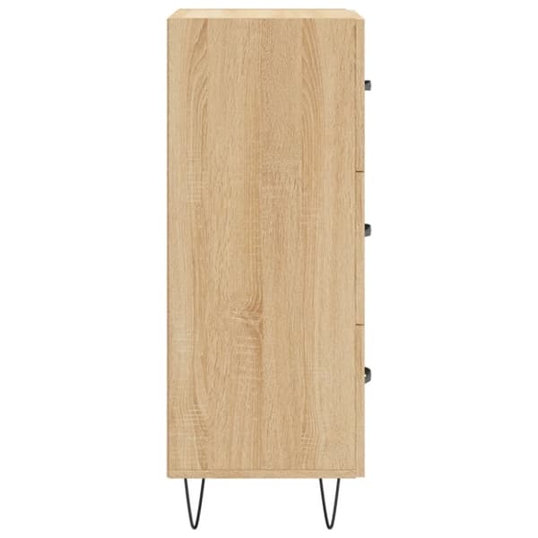 vidaXL Skjenk sonoma eik 34,5x34x90 cm konstruert tre