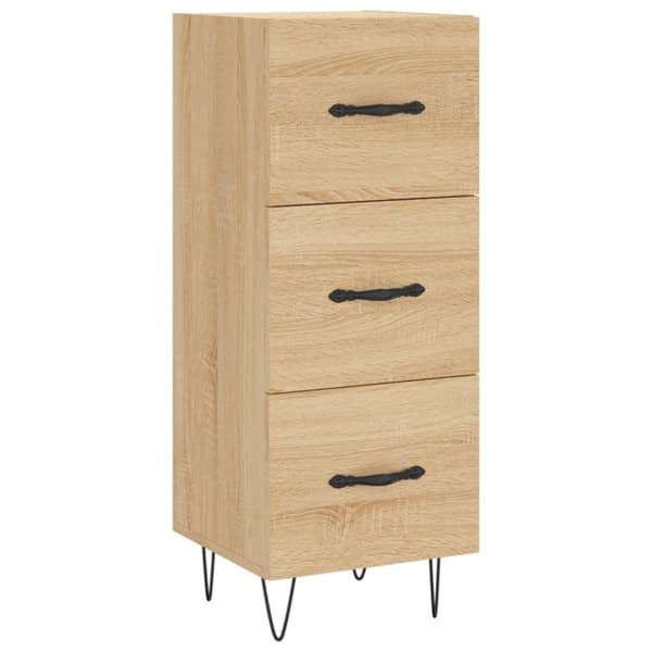 vidaXL Skjenk sonoma eik 34,5x34x90 cm konstruert tre