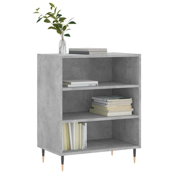 vidaXL Skjenk betonggrå 57x35x70 cm konstruert tre