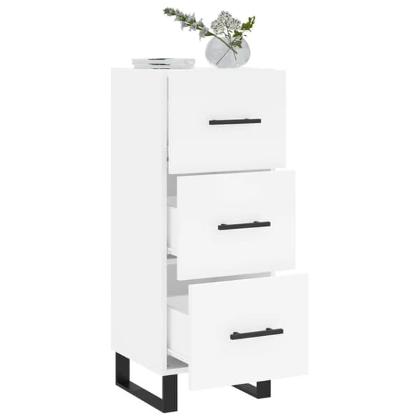 vidaXL skænk 34,5x34x90 cm konstrueret træ hvid