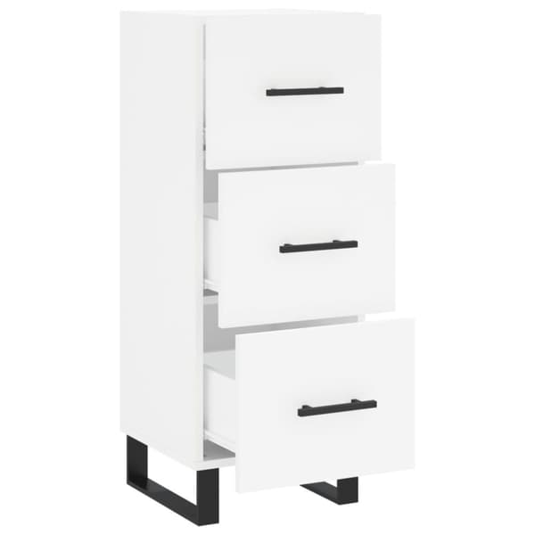 vidaXL Skjenk hvit 34,5x34x90 cm konstruert tre