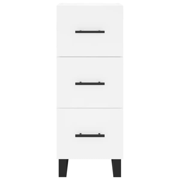 vidaXL Skjenk hvit 34,5x34x90 cm konstruert tre
