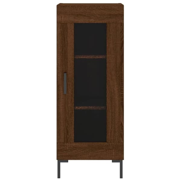 vidaXL Skjenk brun eik 34,5x34x90 cm konstruert tre