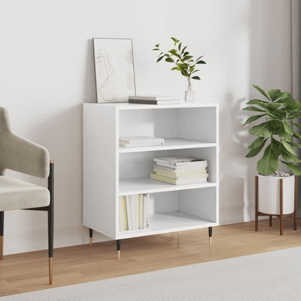 vidaXL skænk 57x35x70 cm konstrueret træ hvid