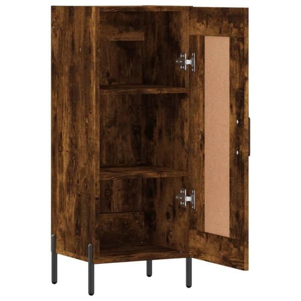 vidaXL Skjenk røkt eik 34,5x34x90 cm konstruert tre
