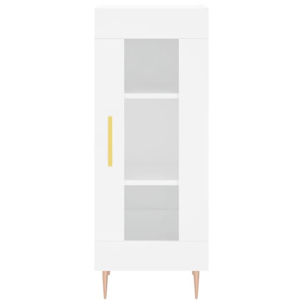 vidaXL Skänk vit 34,5x34x90 cm konstruerat trä