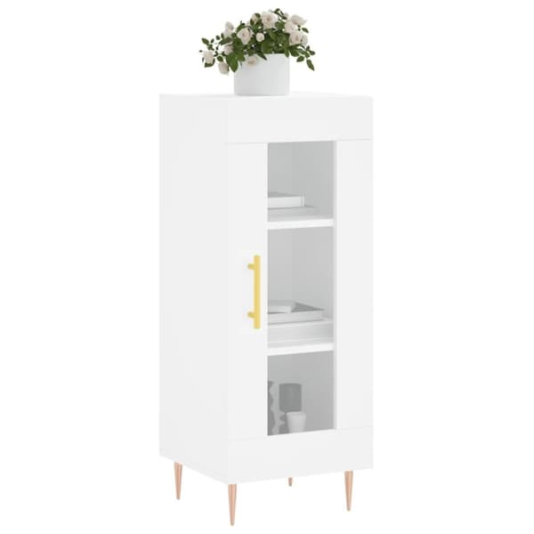 vidaXL Skänk vit 34,5x34x90 cm konstruerat trä