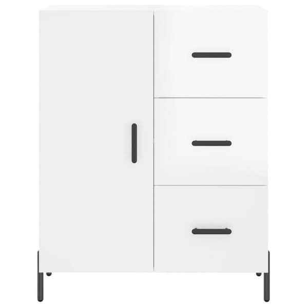 vidaXL Senkki korkeakiilto valkoinen 69,5x34x90 cm tekninen puu