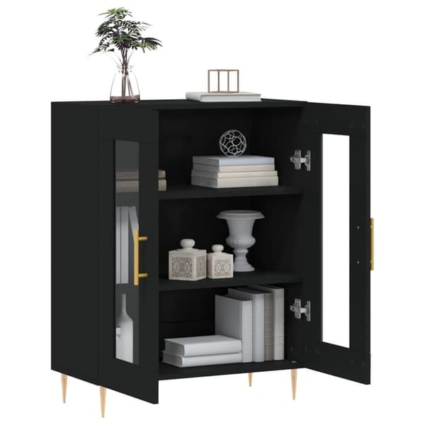 vidaXL Skåp svart 69,5x34x90 cm konstruerat trä