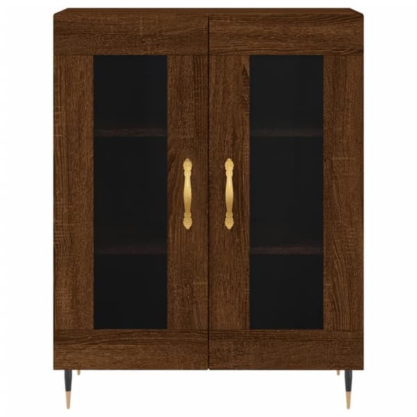 vidaXL Skjenk brun eik 69,5x34x90 cm konstruert tre