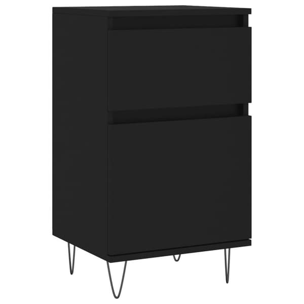 vidaXL Senkit 2 kpl musta 40x35x70 cm tekninen puu