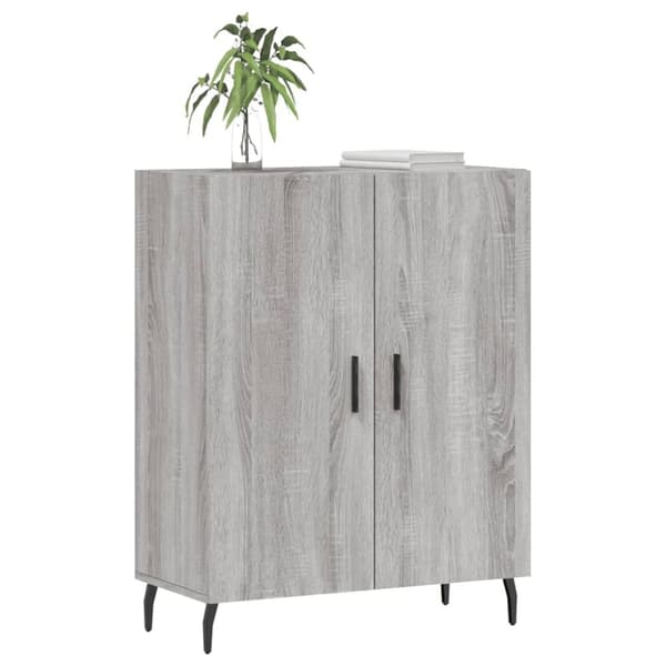 vidaXL skænk 69,5x34x90 cm konstrueret træ grå sonoma-eg