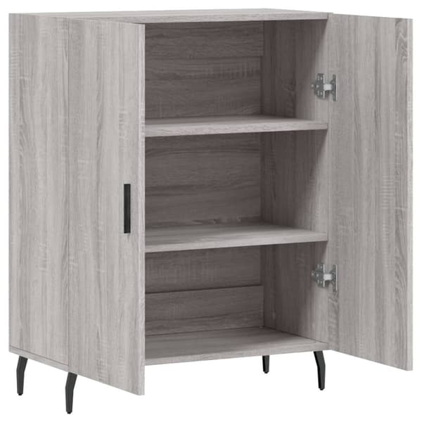 vidaXL skænk 69,5x34x90 cm konstrueret træ grå sonoma-eg