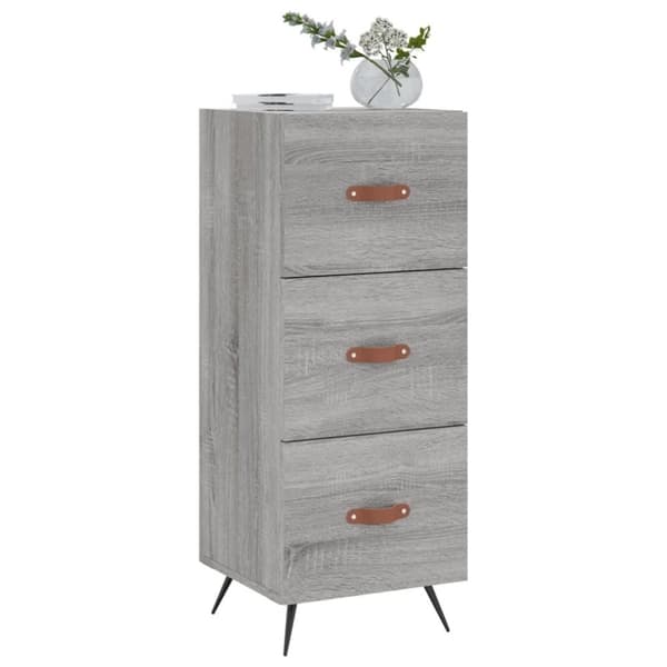 vidaXL skænk 34,5x34x90 cm konstrueret træ grå sonoma-eg