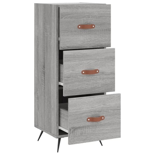 vidaXL skænk 34,5x34x90 cm konstrueret træ grå sonoma-eg