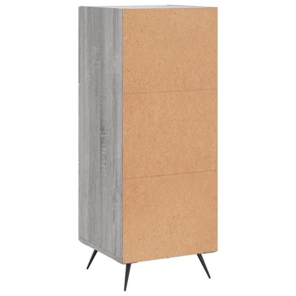 vidaXL skænk 34,5x34x90 cm konstrueret træ grå sonoma-eg