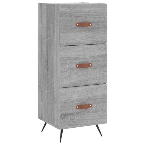 vidaXL skænk 34,5x34x90 cm konstrueret træ grå sonoma-eg