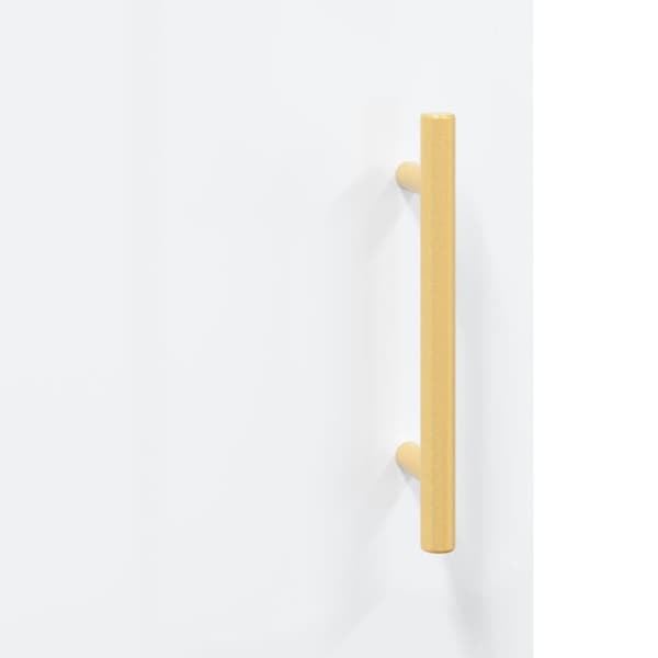 vidaXL skænk 69,5x34x90 cm konstrueret træ hvid højglans