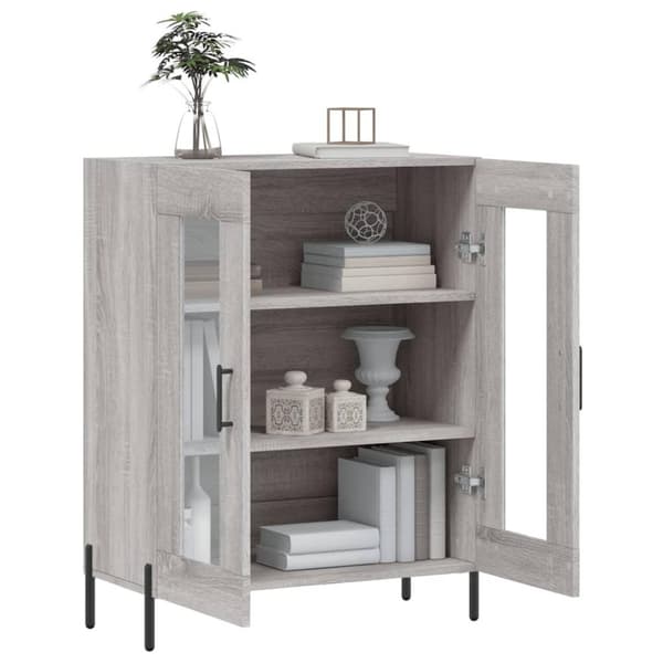 vidaXL Skjenk grå sonoma 69,5x34x90 cm konstruert tre