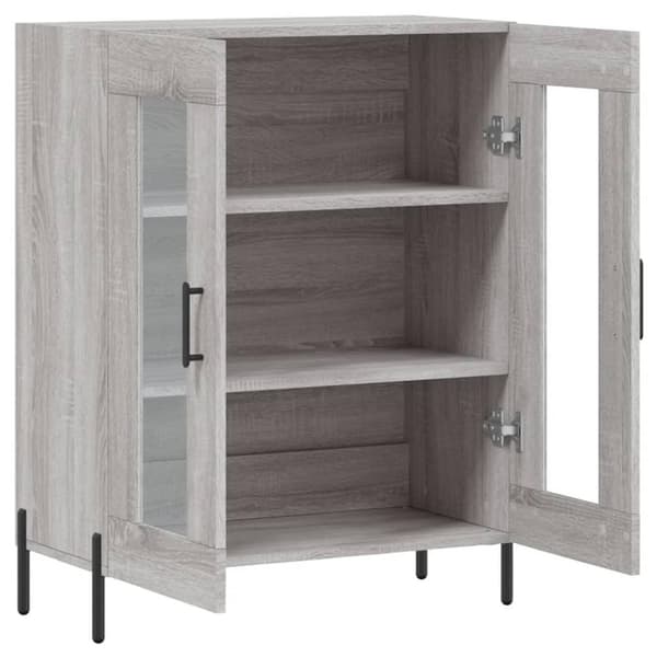 vidaXL Skjenk grå sonoma 69,5x34x90 cm konstruert tre