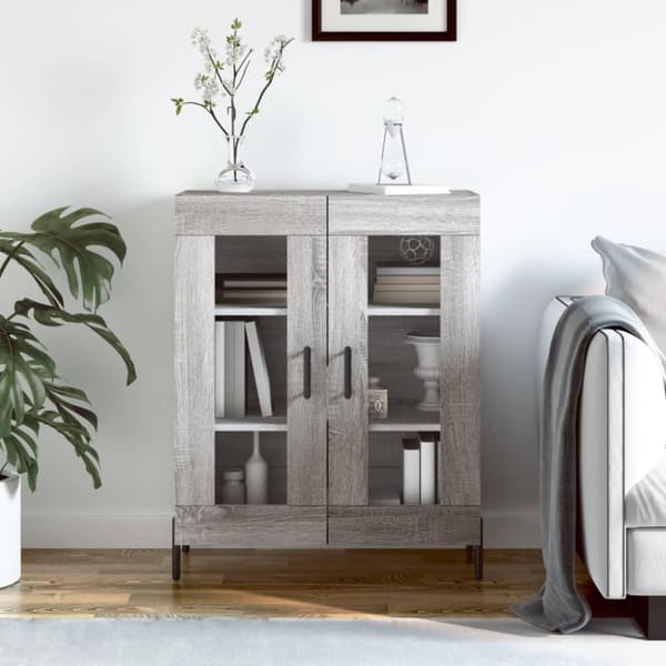 vidaXL Skjenk grå sonoma 69,5x34x90 cm konstruert tre