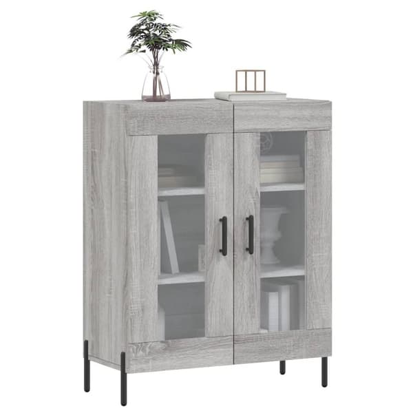 vidaXL Skjenk grå sonoma 69,5x34x90 cm konstruert tre