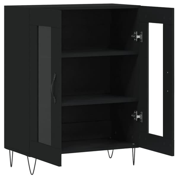 vidaXL Senkki musta 69,5x34x90 cm tekninen puu
