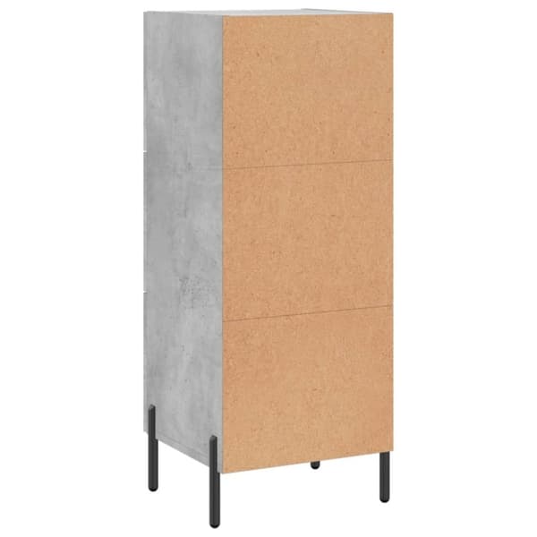 vidaXL Senkki betoninharmaa 34,5x34x90 cm tekninen puu