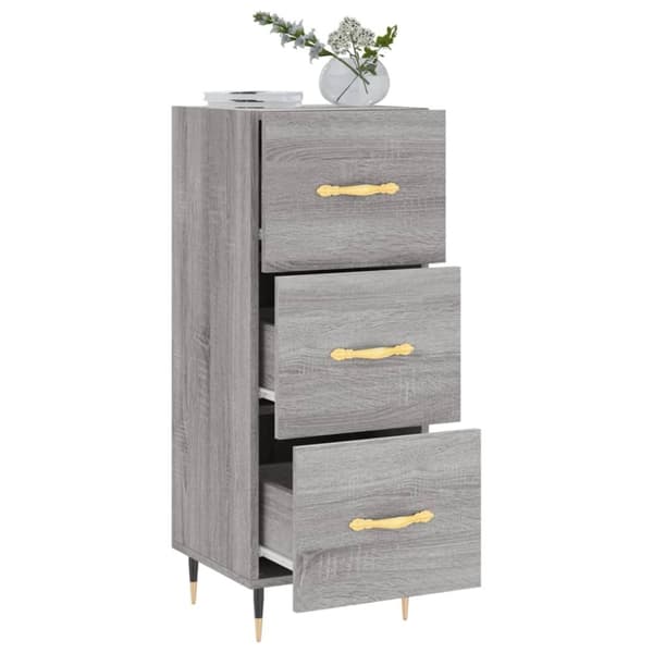 vidaXL Senkki harmaa Sonoma 34,5x34x90 cm tekninen puu