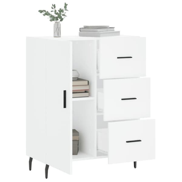 vidaXL skænk 69,5x34x90 cm konstrueret træ hvid