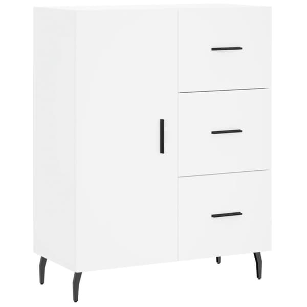 vidaXL skænk 69,5x34x90 cm konstrueret træ hvid