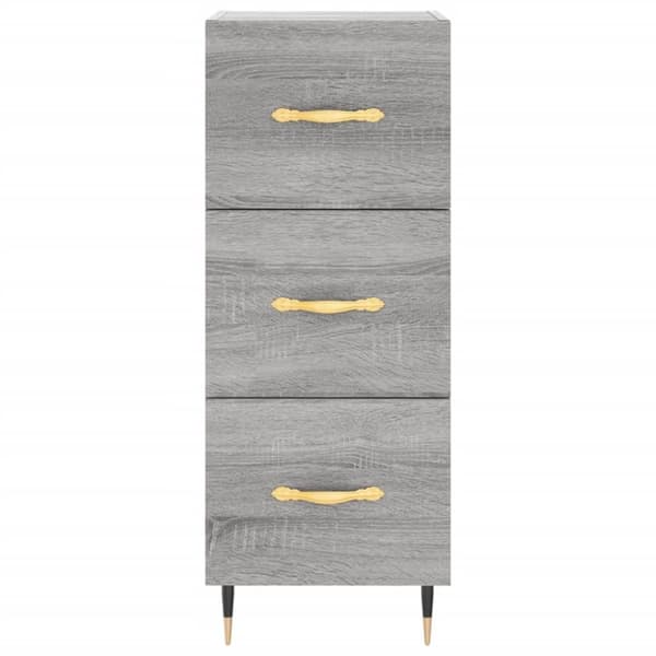 vidaXL Skjenk grå sonoma 34,5x34x90 cm konstruert tre