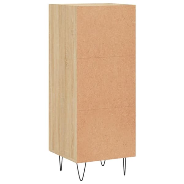 vidaXL Skjenk sonoma eik 34,5x34x90 cm konstruert tre