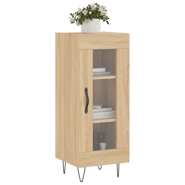vidaXL Skjenk sonoma eik 34,5x34x90 cm konstruert tre