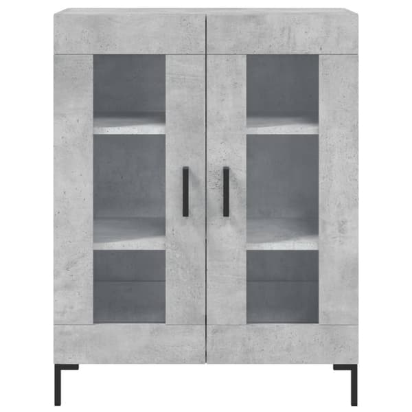 vidaXL Skjenk betonggrå 69,5x34x90 cm konstruert tre