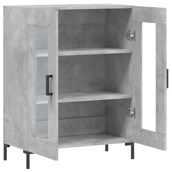 vidaXL Skjenk betonggrå 69,5x34x90 cm konstruert tre