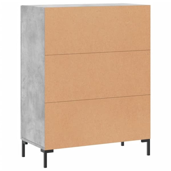 vidaXL Skjenk betonggrå 69,5x34x90 cm konstruert tre
