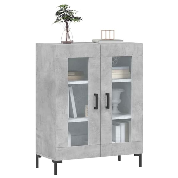 vidaXL Skjenk betonggrå 69,5x34x90 cm konstruert tre