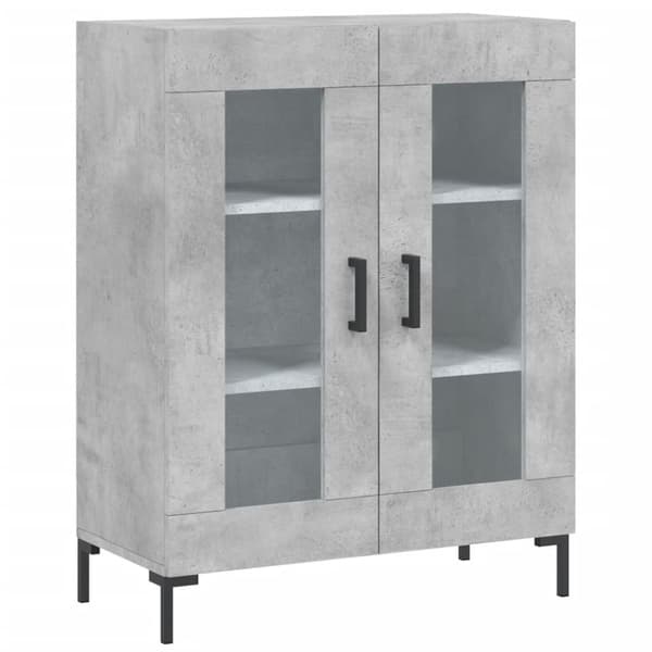 vidaXL Skjenk betonggrå 69,5x34x90 cm konstruert tre