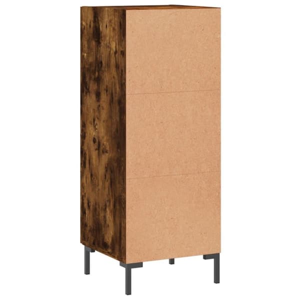 vidaXL skænk 34,5x34x90 cm konstrueret træ røget egetræsfarve