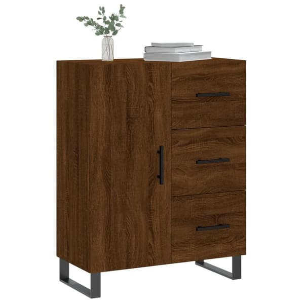 vidaXL Skjenk brun eik 69,5x34x90 cm konstruert tre