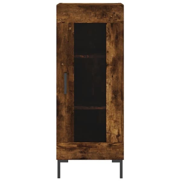 vidaXL Skjenk røkt eik 34,5x34x90 cm konstruert tre