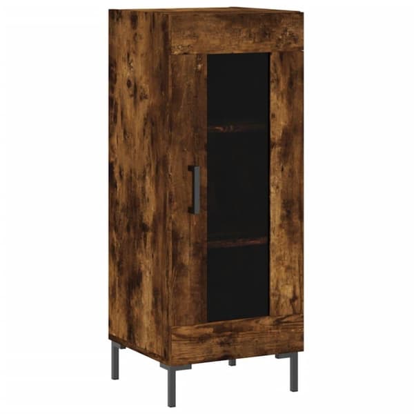 vidaXL Skjenk røkt eik 34,5x34x90 cm konstruert tre