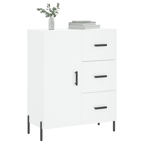 vidaXL Skjenk hvit 69,5x34x90 cm konstruert tre