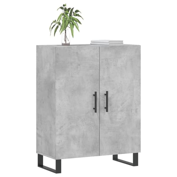 vidaXL Skjenk betonggrå 69,5x34x90 cm konstruert tre