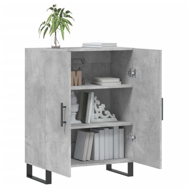 vidaXL Skjenk betonggrå 69,5x34x90 cm konstruert tre